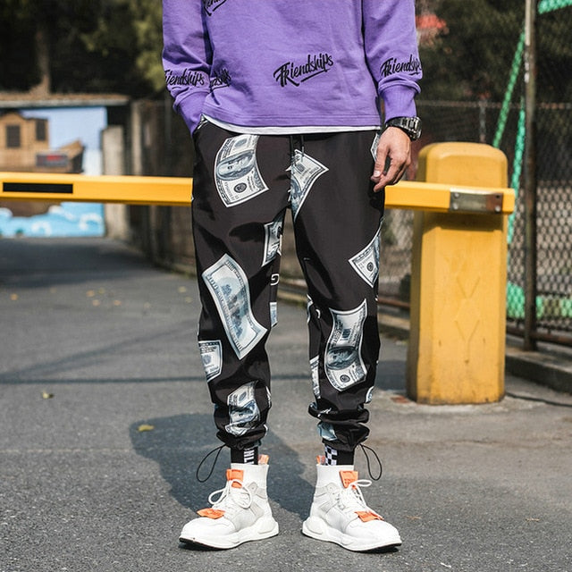 New Fashion Printed Men Harem Pants Hip Hop Casual Streetwear Joggers Men 2018 Summer Fashion Elastic Waist Trousers LBZ45