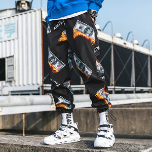 New Fashion Printed Men Harem Pants Hip Hop Casual Streetwear Joggers Men 2018 Summer Fashion Elastic Waist Trousers LBZ45