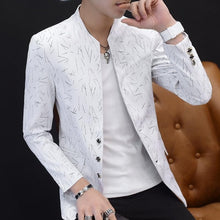 Load image into Gallery viewer, Chinese Style Mens Slim Fit Blazer Men Design Plus Size Tunic Man Casual Male Slim Fit Suit Jacket Singer Costume 6XL 5XL