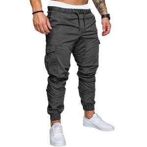 Autumn Men Pants Hip Hop Harem Joggers Pants 2019 New Male Trousers Mens Solid Multi-pocket Cargo Pants Skinny Fit Sweatpants