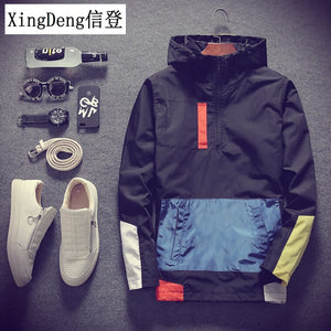 XingDeng Casual Waterproof Hooded fashion Men's top Jackets Coats Men Outerwear Casual Brand Male Clothing Plus 5XL