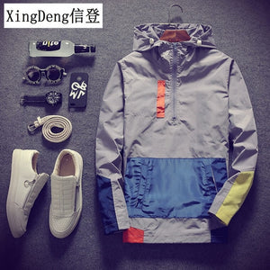 XingDeng Casual Waterproof Hooded fashion Men's top Jackets Coats Men Outerwear Casual Brand Male Clothing Plus 5XL