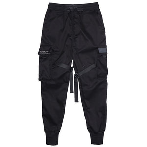 kpop motorcycle pants hip hop fashion joggers men black casual trousers harajuku modis pantalones streetwear reflective techwear